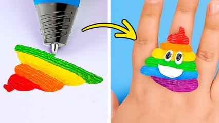 LA FOLIE DU DIY ARC-EN-CIEL 🌈 BIJOUX INCROYABLES avec un Stylo 3D et un Pistolet à Colle !