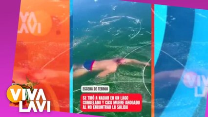 Hombre se lanza a lago congelado y no encuentra la salida