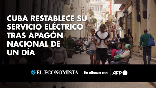 Cuba restablece su servicio eléctrico tras apagón nacional de un día