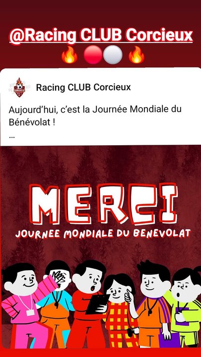 Aujourd’hui, c’est la Journée Mondiale du Bénévolat ! MERCI à tous les Bénévoles ! Vous êtes le cœur battant de notre club !  Encore MERCI pour tout ce que vous faites.