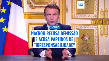 Macron recusa demitir-se após queda do governo francês: "Vou cumprir o mandato até ao fim"