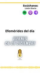 Efemérides | Viernes 06 de Diciembre 2024