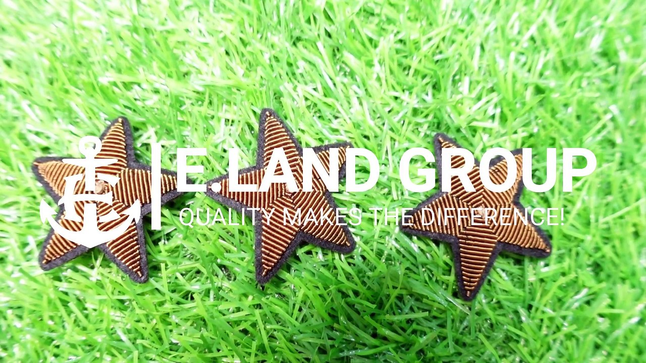 Fashion Bullion Wire Handmade Embroidery Star Brooch, Wholesale Bullion Wire Star Brooch