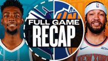 Game Recap: Knicks 125, Hornets 101