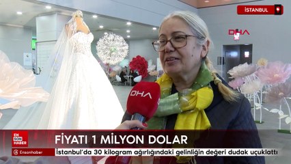 İstanbul'da 30 kilogram ağırlığındaki gelinliğin değeri dudak uçuklattı