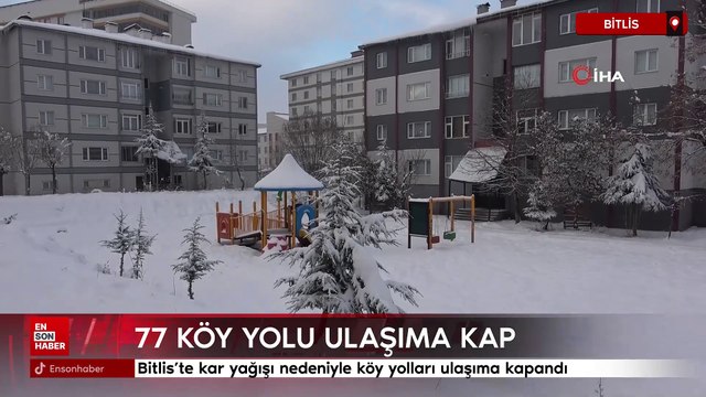 Bitlis'te kar yağışı nedeniyle köy yolları ulaşıma kapandı