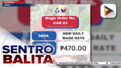 Minimum wage earners sa Cordillera at MIMAROPA Region, matatanggap na ang taas-sahod bago mag-Pasko