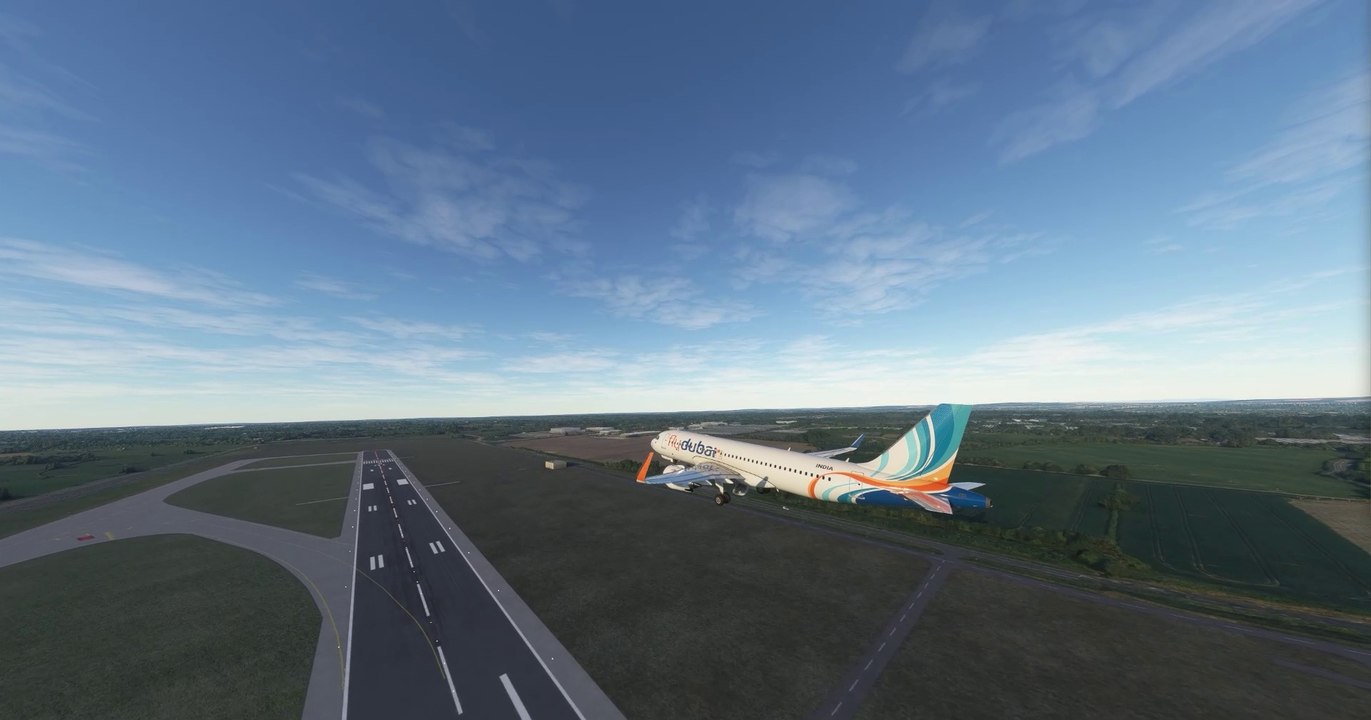 Opulent Takeoff: Flydubai A320neo at Dublin International Airport (EIDW), Dublin, Ireland #fly #flights #flightlovers #flyinglover #aviation #A320neo #flying #aviationlovers