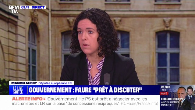 Olivier Faure prêt à discuter à des concessions réciproques: Manon Aubry dénonce une trahison du NFP