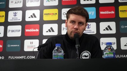Fabian Hurzeler reacts to Brighton losing 3-1 against Fulham