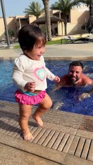 Baby’s First Swim | A Courageous Leap Into the Water!