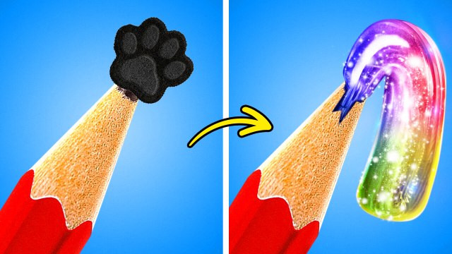 ASTUCES GÉNIALES & FOURNITURES SCOLAIRES DIY | Défi Artistique Élève Vs Professeur par 123 Go Like!