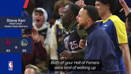 Kerr delighted with Curry and Green's impact from the sidelines