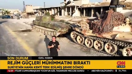 Rejim güçleri Hama'da mühimmatını bırakarak kaçtı | Video Haber