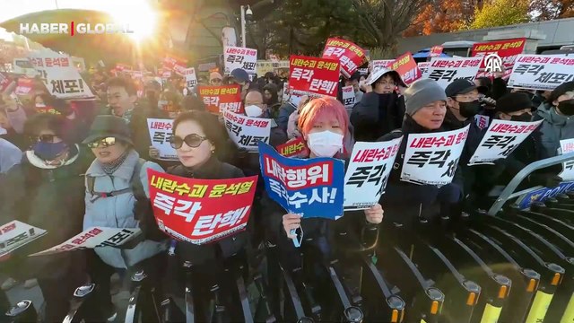 Güney Kore'de Devlet Başkanı Yoon Suk Yeol'a karşı protesto gösterisi düzenlendi