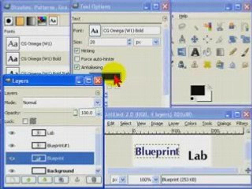 GIMP Tutorial - Making a Simple Logo Graphic Image