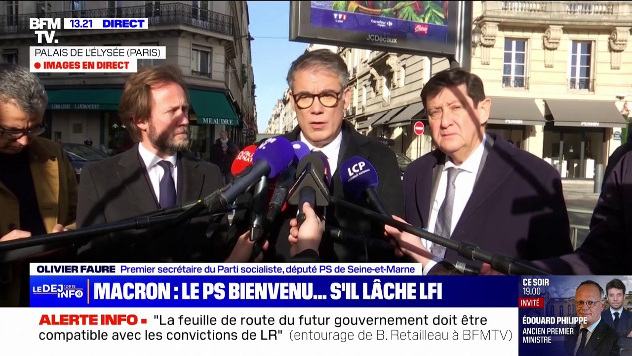 Olivier Faure (PS): "Le président n'a posé aucun préalable sur aucun sujet"