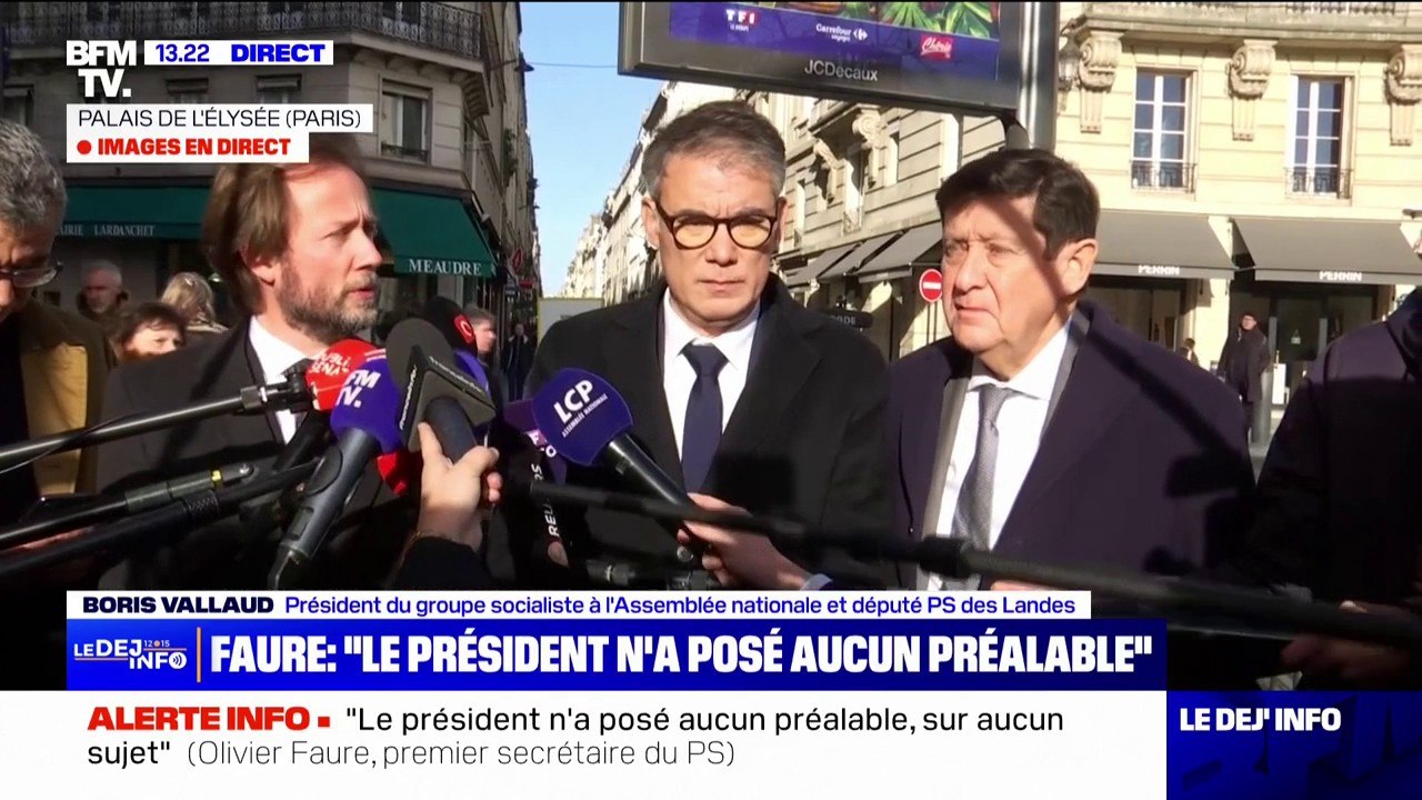 Boris Vallaud (PS): "Le président n'a posé aucun préalable ni de forme ni de fond"