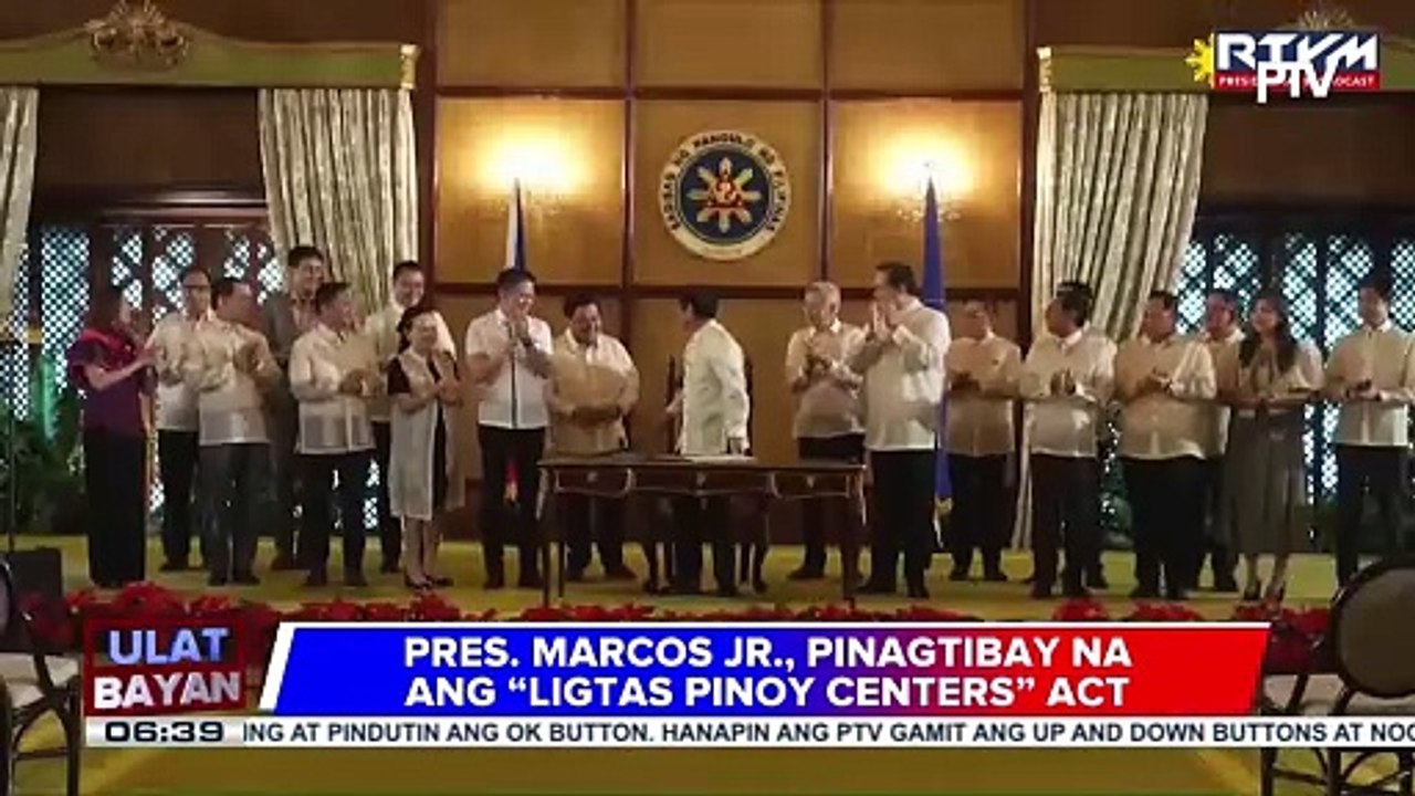 PBBM, nilagdaan na ang Ligtas Pinoy Centers Act;