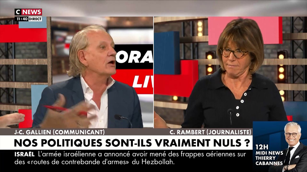 Violent accrochage ce matin dans "Morandini Live" après les propos la veille de Christine Kelly qui avait déclaré que "les politiques étaient nuls et totalement déconnectés des réalités et des vrais problèmes des Français" - VIDEO