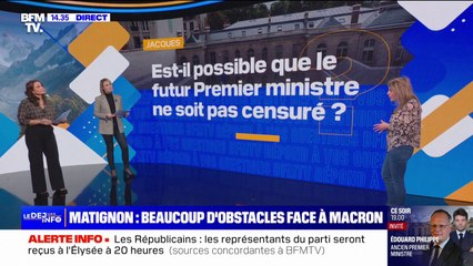 Est-il possible que le futur Premier ministre ne soit pas censuré? BFMTV répond à vos questions