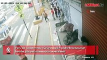 Kaldırımına adımını atığı anda elektrik kutusu patladı