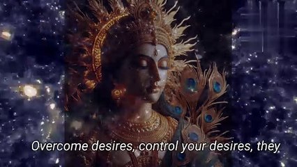 "Overcome Desires" Shri Krishna Sayings