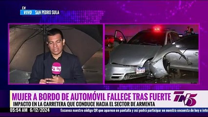 Mujer se estrella contra un paredón y muere en San Pedro Sula