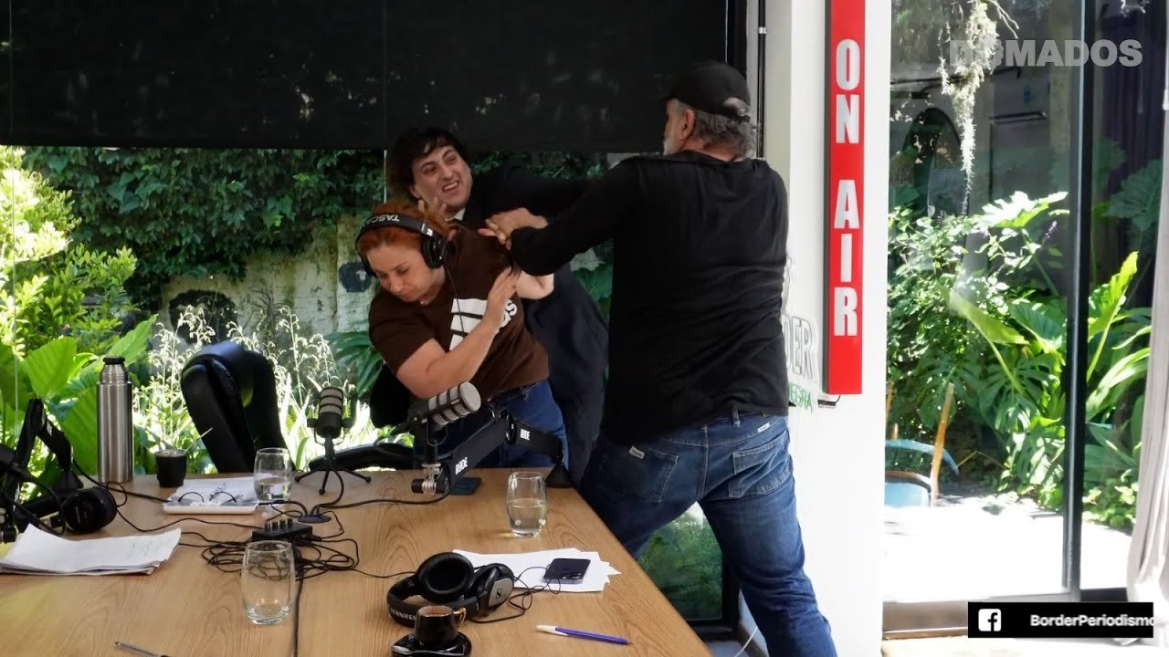 Belliboni y Fran Fijap a los golpes en una entrevista con María Julia Oliván