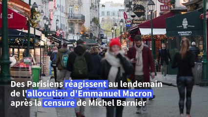 Allocution d'Emmanuel Macron: réactions dans les rues de Paris