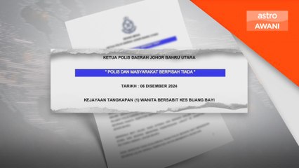 Buang bayi di tandas kompleks beli-belah, remaja ditahan