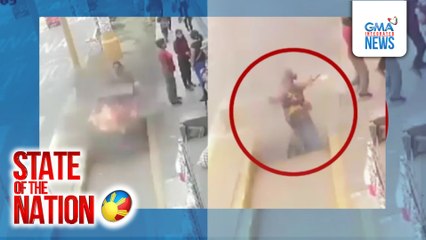 Electrical box sa ilalim ng sidewalk, sumabog; babae, nahulog | SONA