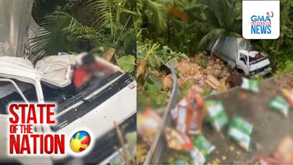 Wingvan, nahulog sa bangin matapos mawalan ng preno; 2 sugatan | SONA