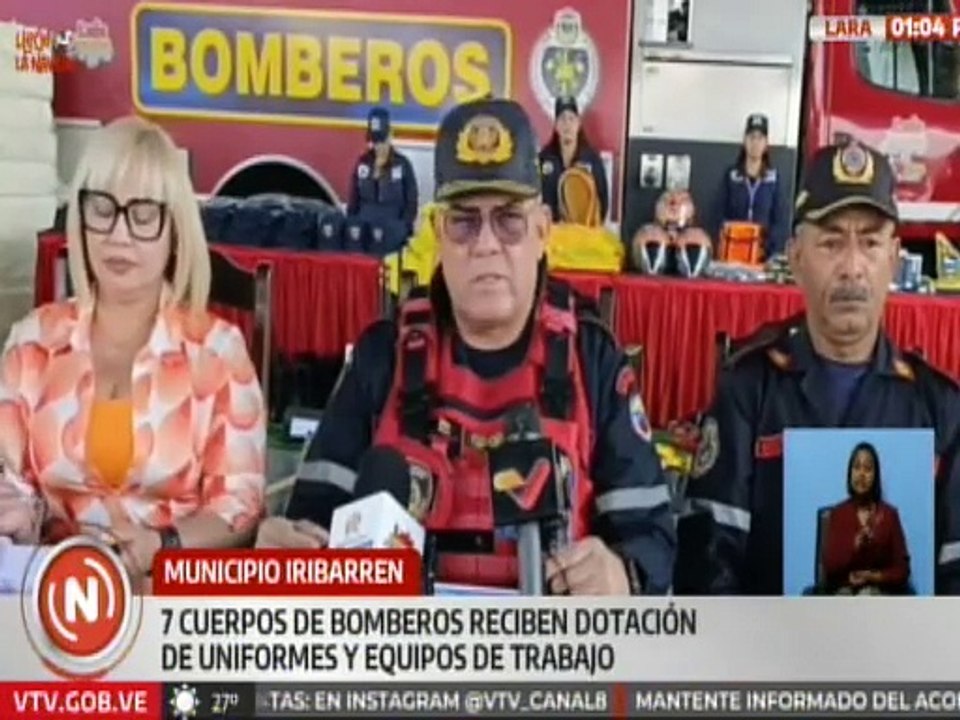 Entregan dotación de uniformes y equipos de trabajo a Cuerpos de Bomberos del estado Lara