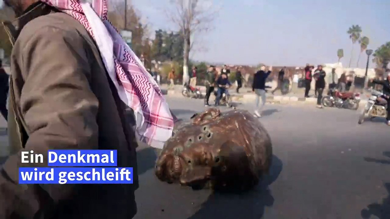 Syrien: Denkmal für Assads Vater in Hama gestürzt