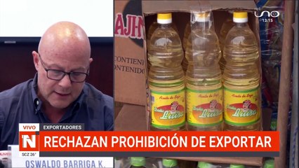 CADEX RECHAZA SUSPENCION DE LA AUTORIZACION PARA EXPORTAR ACEITE