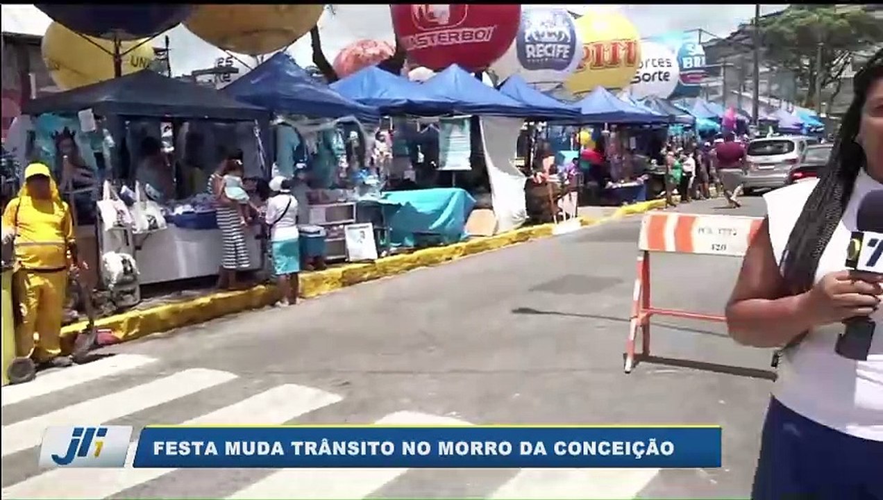 Festa muda trânsito no Morro da Conceição