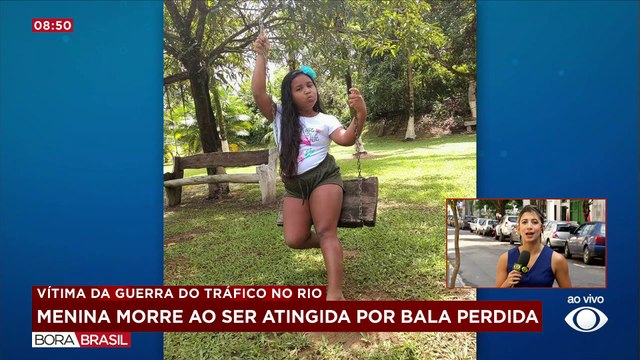 Menina morre vítima de bala perdida enquanto brincava no RJ