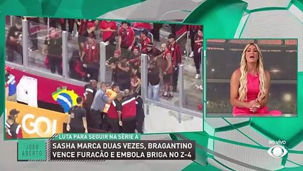 Bragantino bate Athlético-PR na Arena da Baixada e embola disputa contra rebaixamento; Renata Fan e Denílson comentam
