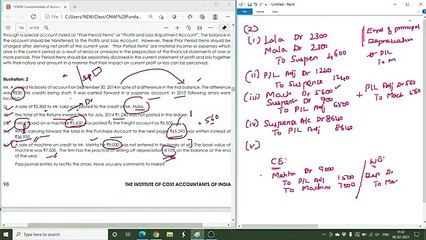 CMA Rectification of Errors
