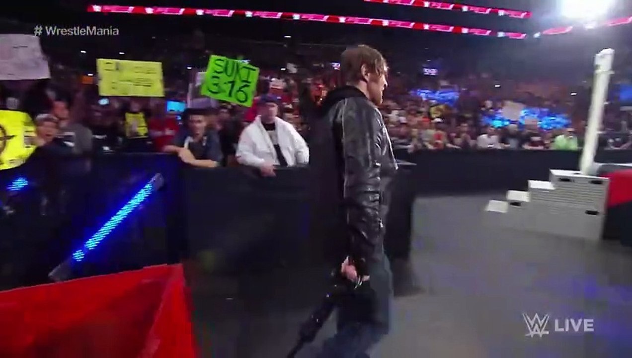 Dean Ambrose interrupts Brock Lesnar  Paul Heyman to pick some Mania essentials Raw Mar 28 2016