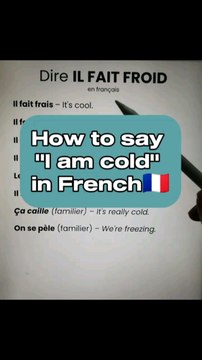 How to say I am cold in French🇨🇵|Learn and speak french with Alain and Moh😀 #learnfrench
