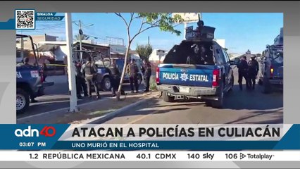 Atacan a balazos a policías en Culiacán; reportan un muerto