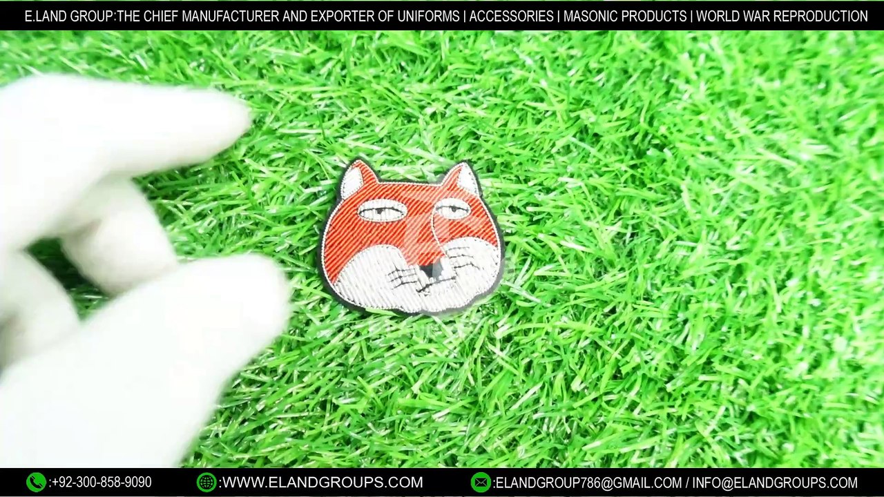 Embroidery Fox Brooch, Wholesale Embroidery Brooches, Brooches & Pins