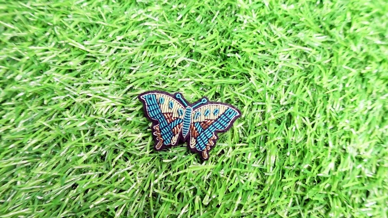 Fashion Brooches Butterfly Embroidery, Custom Embroidered brooch pin, Bullion Brooch Suppliers