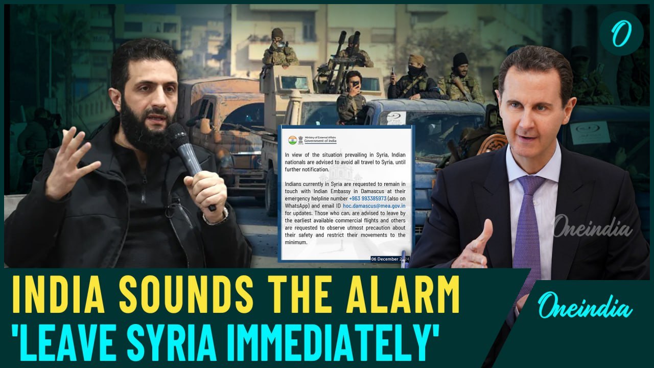 BREAKING: India Issues Urgent Travel Advisory as Syria Situation Escalates, Urges Nationals to Leave