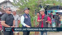 Naik Perahu Karet, Menteri Sosial Tinjau Lokasi Banjir di Pandeglang