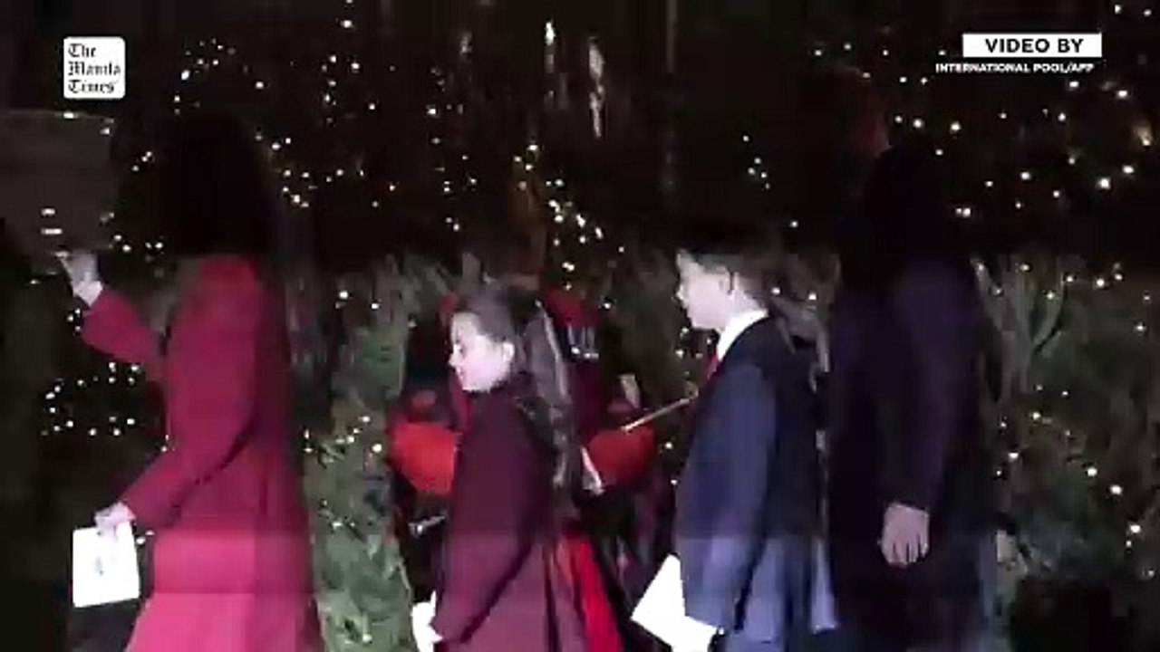 Princess Kate and other royals leave Westminster carol service