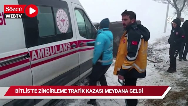 Bitlis'te 23 aracın karıştığı zincirleme trafik kazasında 31 kişi yaralandı