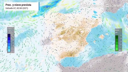 Predicción de nevadas para los próximos días